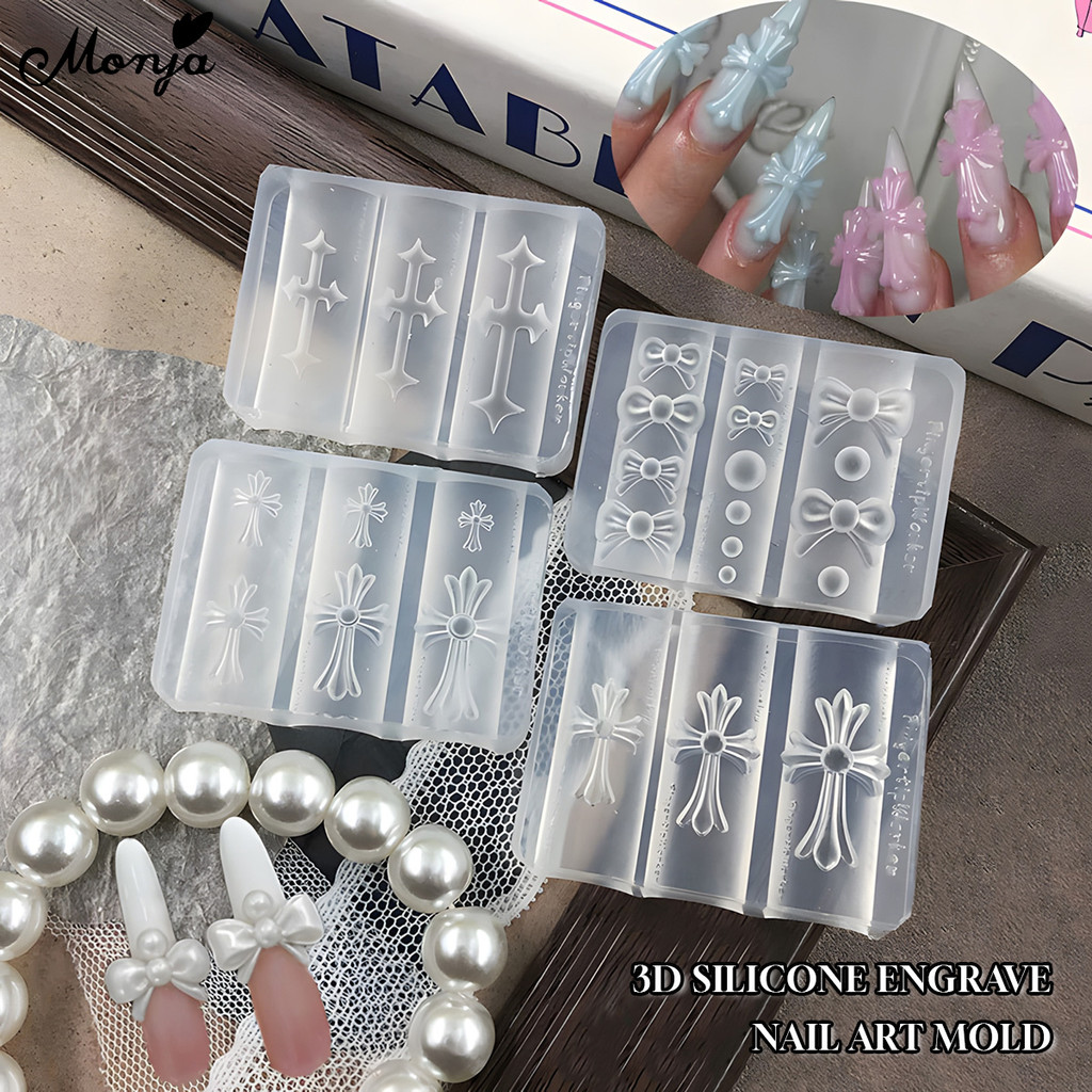 Nail Art Gothic - Silicone Cross Nail Art Molds 3D