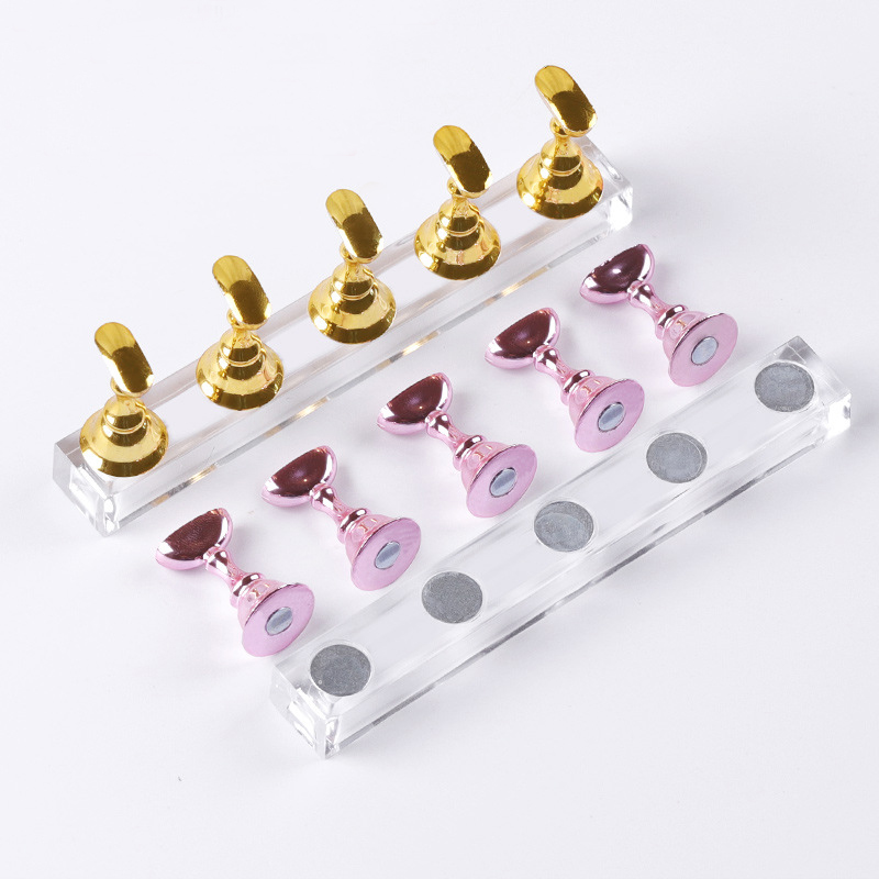 Nail Art Viral - 5/30pcs/Set Magnetic Nail Holder False Nail