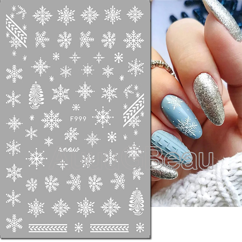3d Nail Art Stickers Christmas - Nail Art Xmas Tree ulasan dan harga