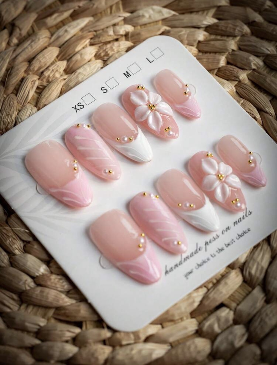 10 Pieces of Almond-Shaped Han - Nail Art Wedding ulasan dan harga