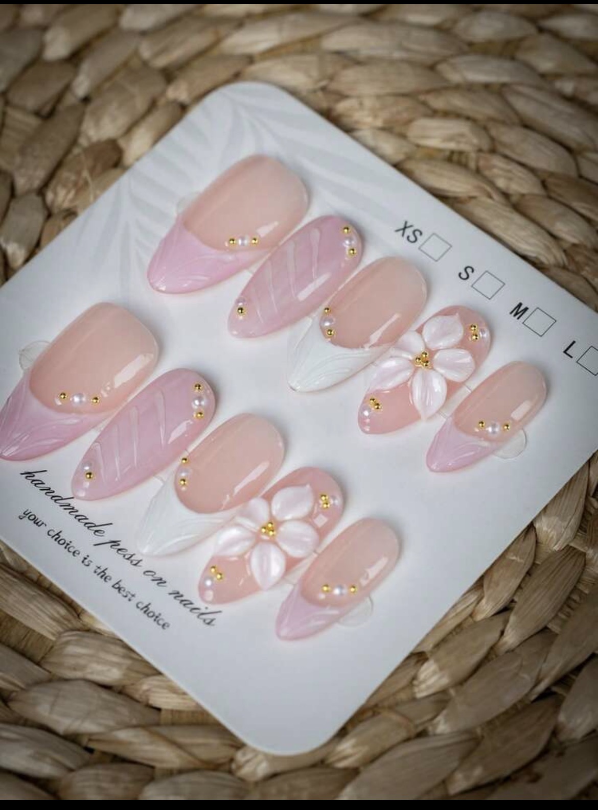 10 Pieces of Almond-Shaped Han - Nail Art Wedding ulasan dan harga