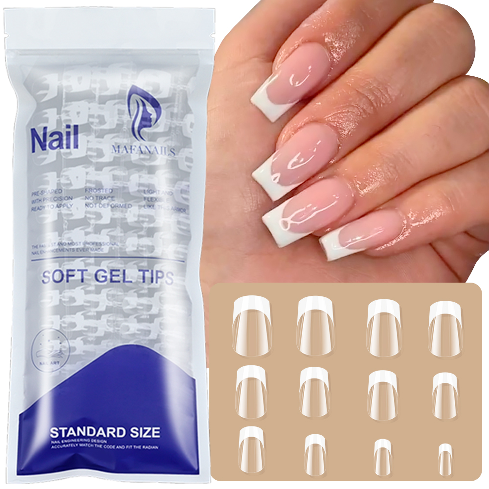 120pcs/bag Clear French Coffin - Nail Art Wedding ulasan dan harga