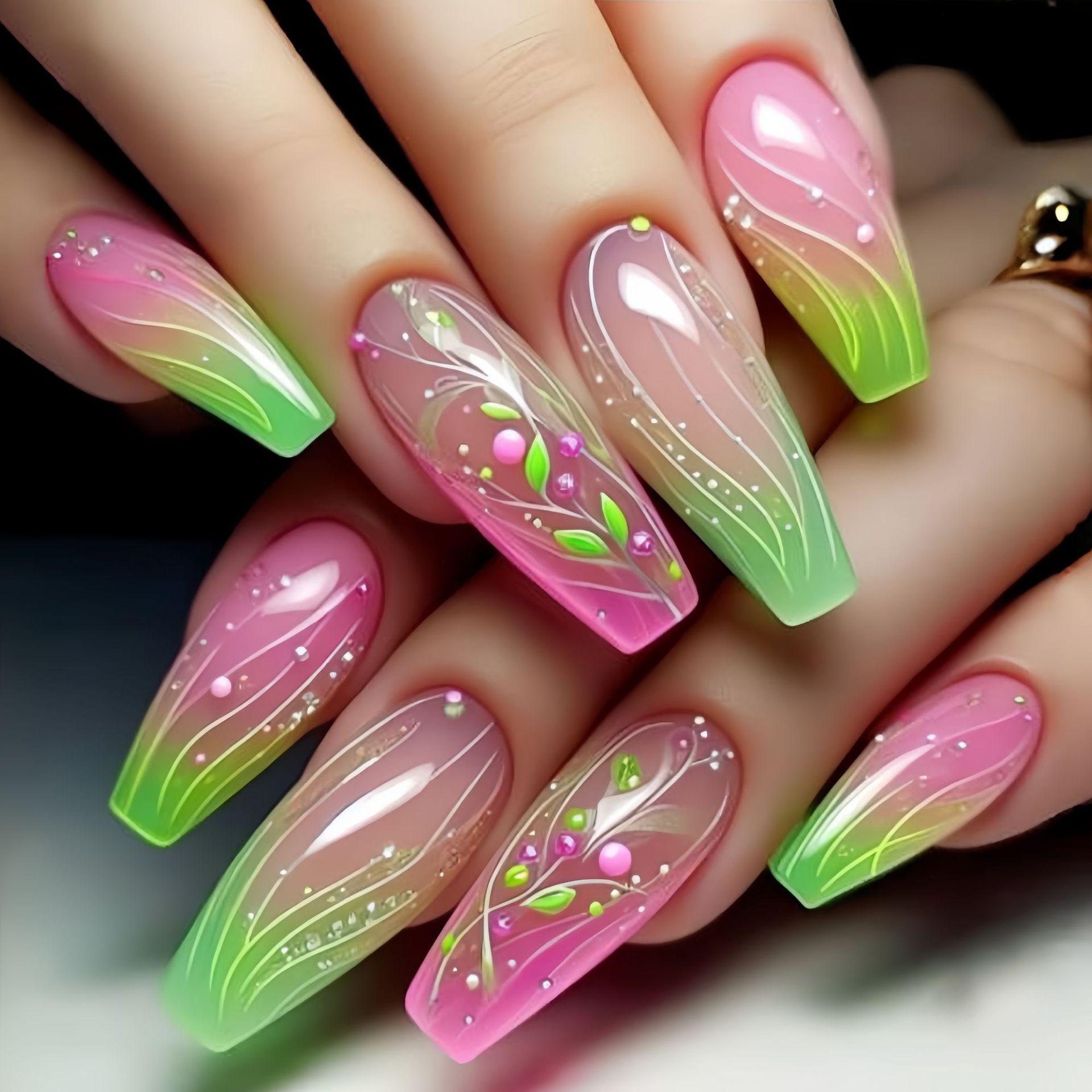Short Medium long fake nails f - Nail Art Wedding ulasan dan harga