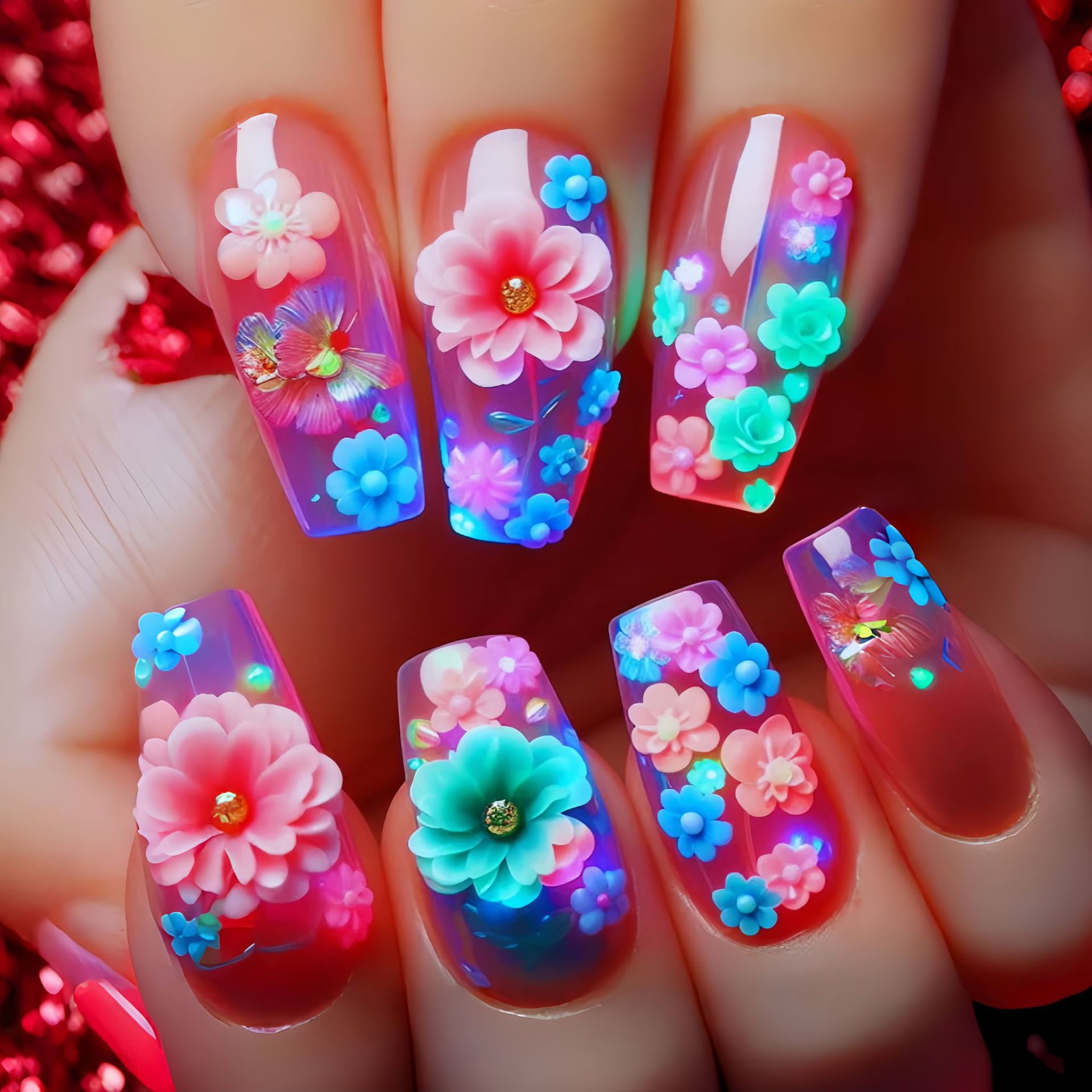 Short Medium long fake nails f - Nail Art Wedding ulasan dan harga