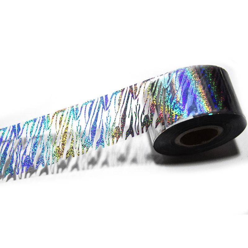 100meters Holographic Zebra Fo - Nail Art Zebra Design ulasan dan harga