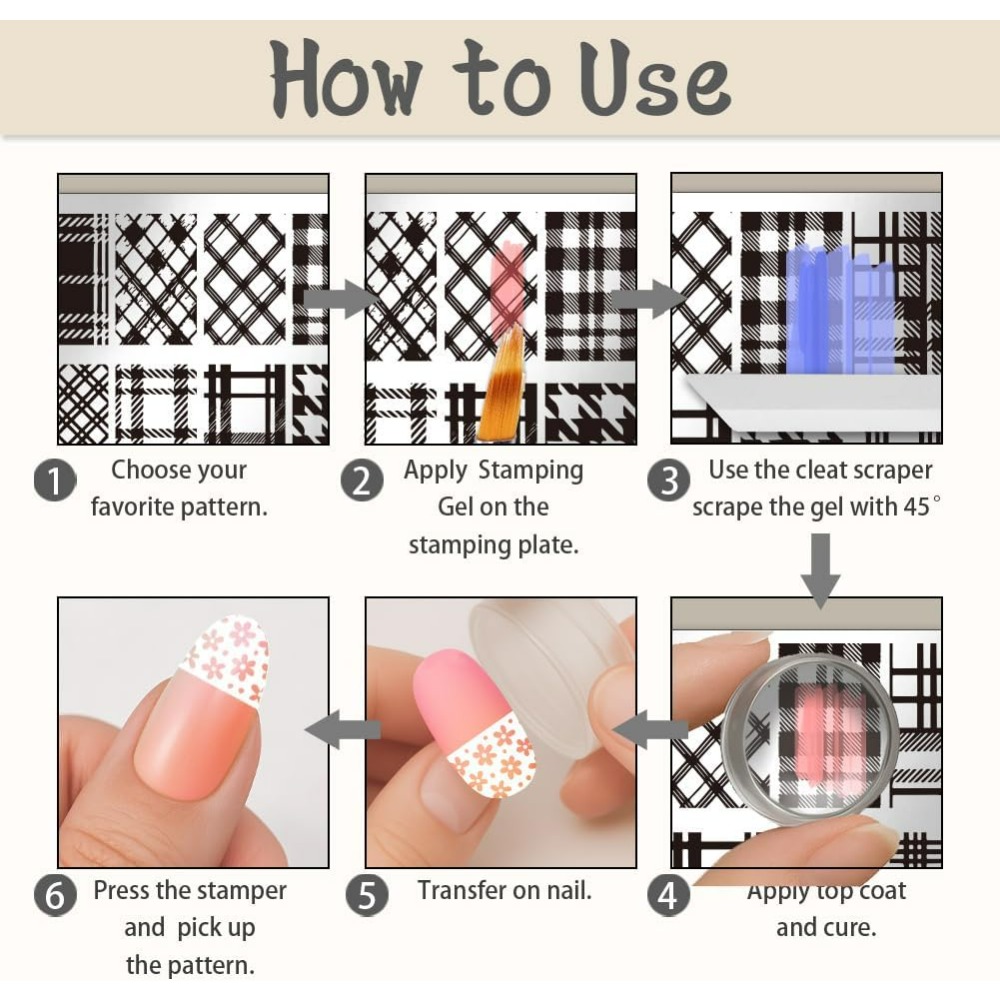 3Pcs Nail Stamp Plates Set Lat - Nail Stamping Plate ulasan dan harga