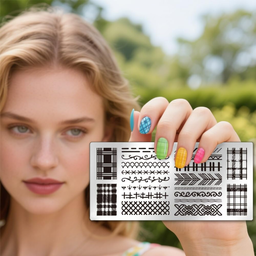 3Pcs Nail Stamp Plates Set Lat - Nail Stamping Plate ulasan dan harga