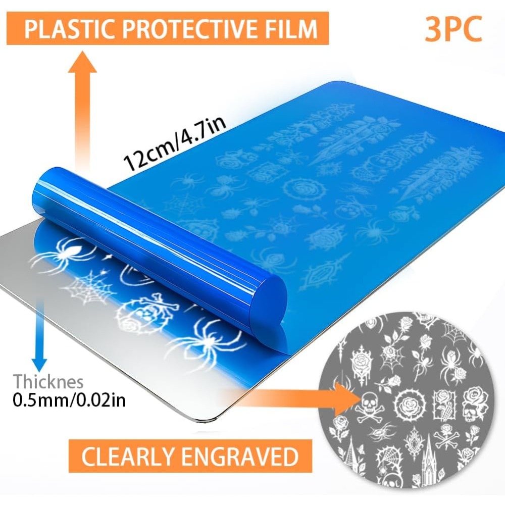 Stainless Steel DIY Nail Art T - Nail Stamping Plate ulasan dan harga