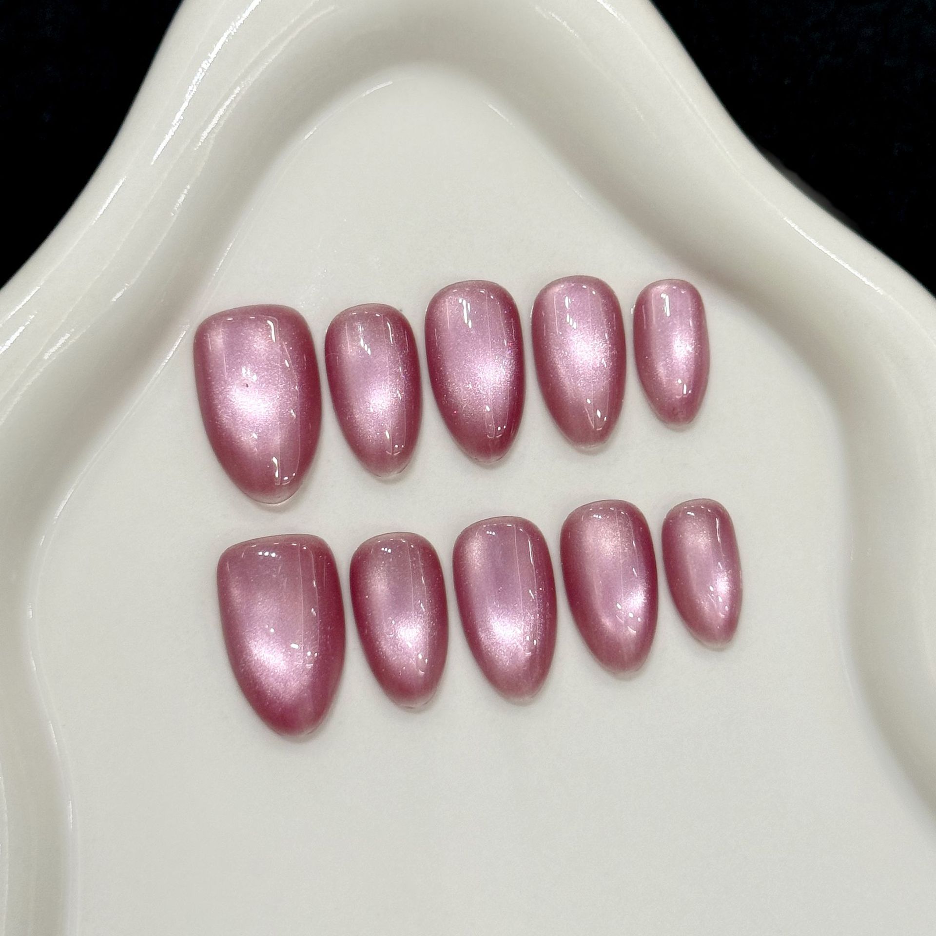 10pcs Pure Hand Pressed Short  - Nail Art Simple Elegant ulasan dan harga