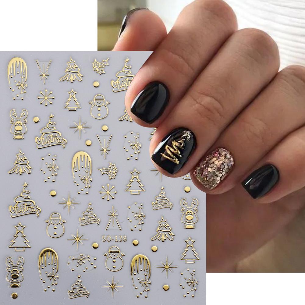 Christmas Nail Art Stickers Na - Nail Art Xmas Tree ulasan dan harga