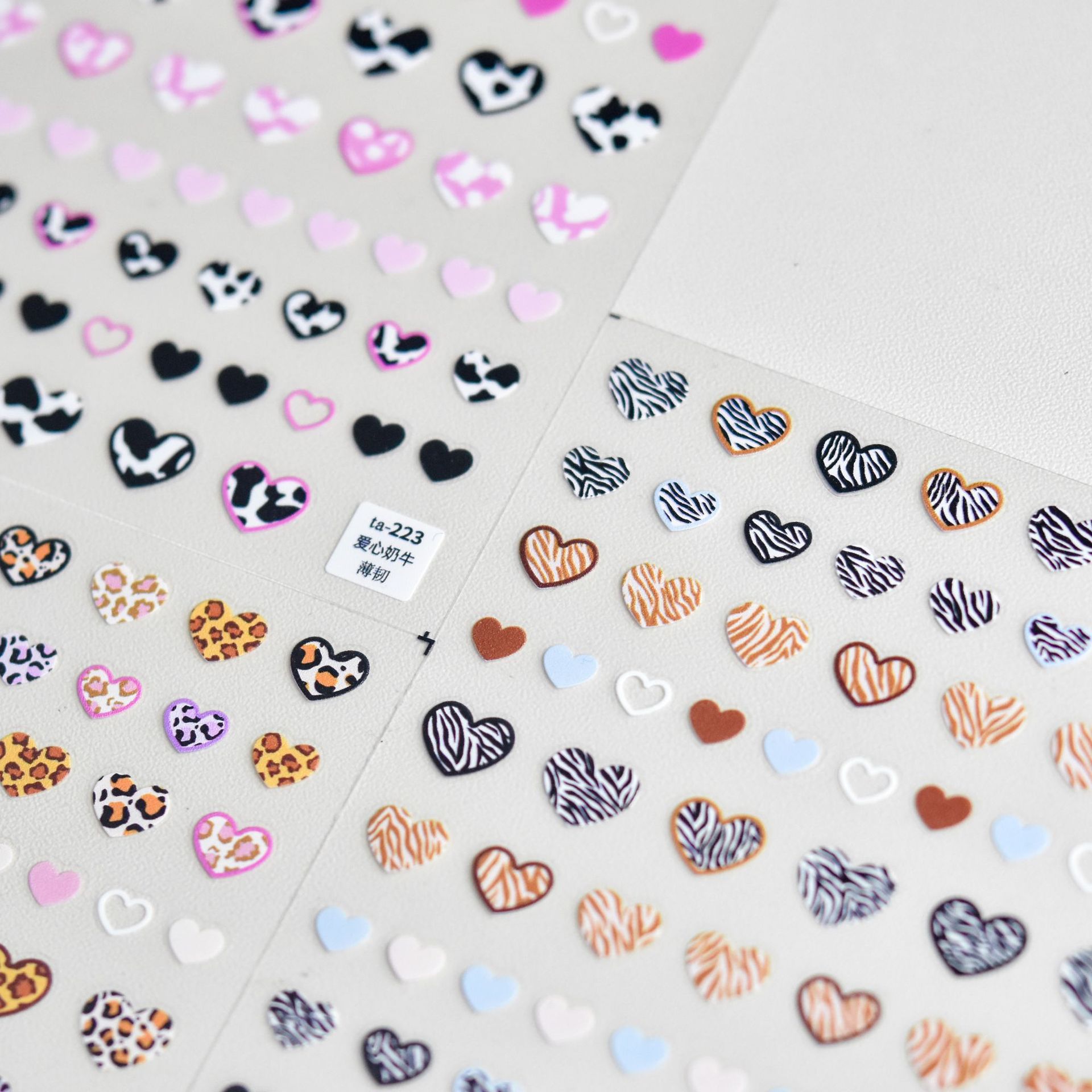 Animal Patterned Love Heart Na - Nail Art Zebra Design ulasan dan harga