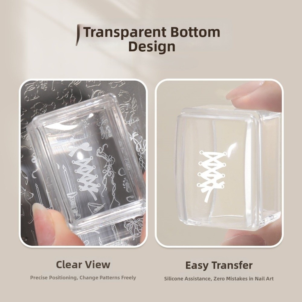 New Transparent Nail Art Stamp - Nail Stamping Plate ulasan dan harga