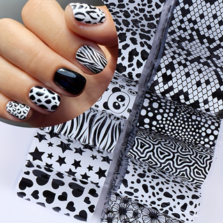 10pcs Mixed Pattern Nail Trans - Nail Art Zebra Design ulasan dan harga