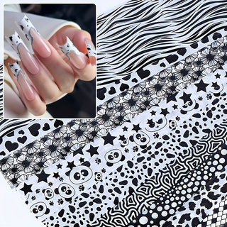 10pcs Mixed Pattern Nail Trans - Nail Art Zebra Design ulasan dan harga