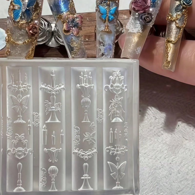 Butterfly Candlestick, Rose Bi - Nail Art Gothic ulasan dan harga