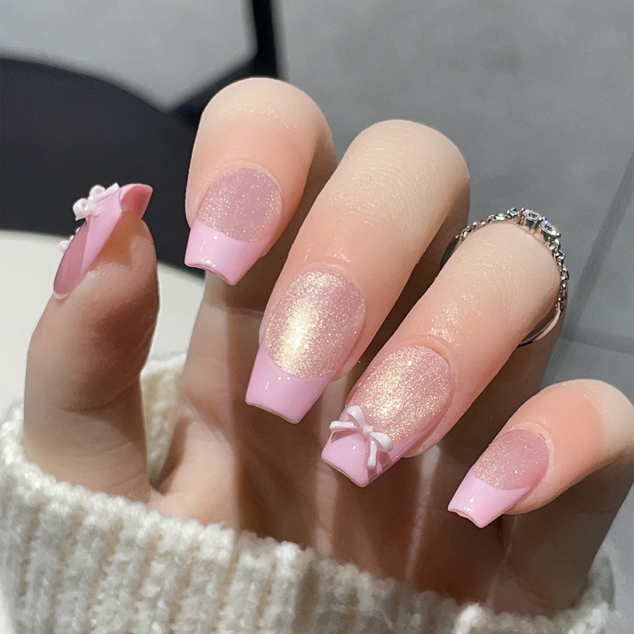 10pcs Short Trapezoid Handmade - Nail Art Simple Elegant ulasan dan harga