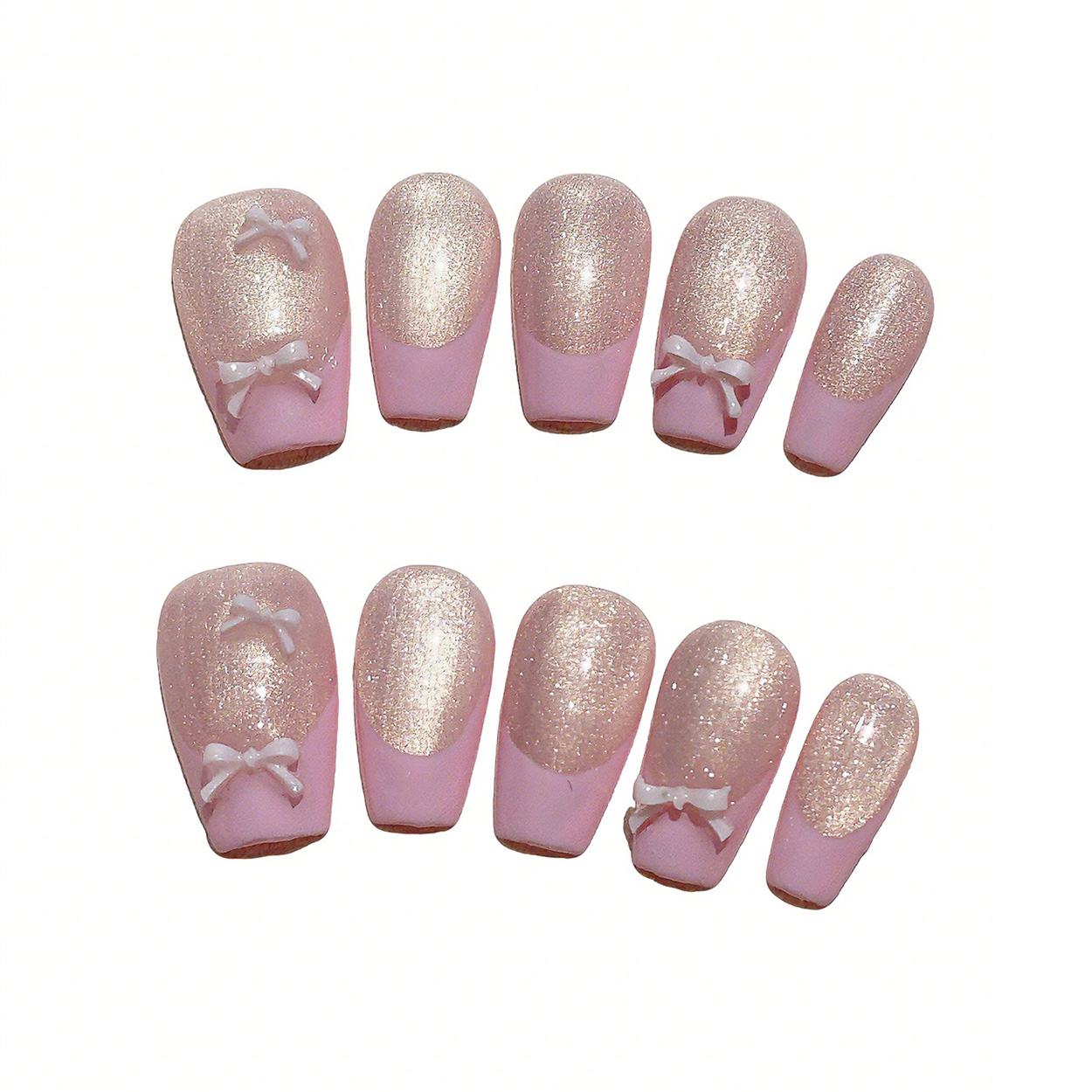 10pcs Short Trapezoid Handmade - Nail Art Simple Elegant ulasan dan harga