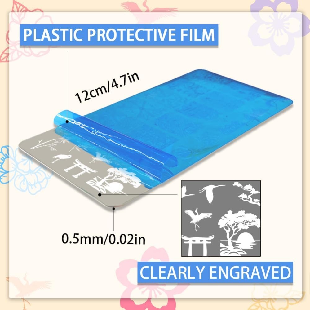 3pcs Classic Chinese Garden Na - Nail Stamping Plate ulasan dan harga