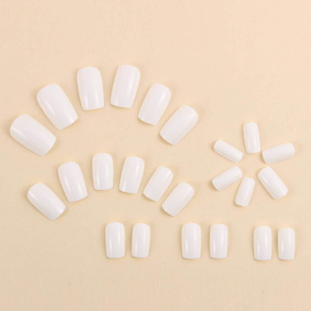 24PCS Short Square Fake Nails  - Nail Art Simple Elegant ulasan dan harga