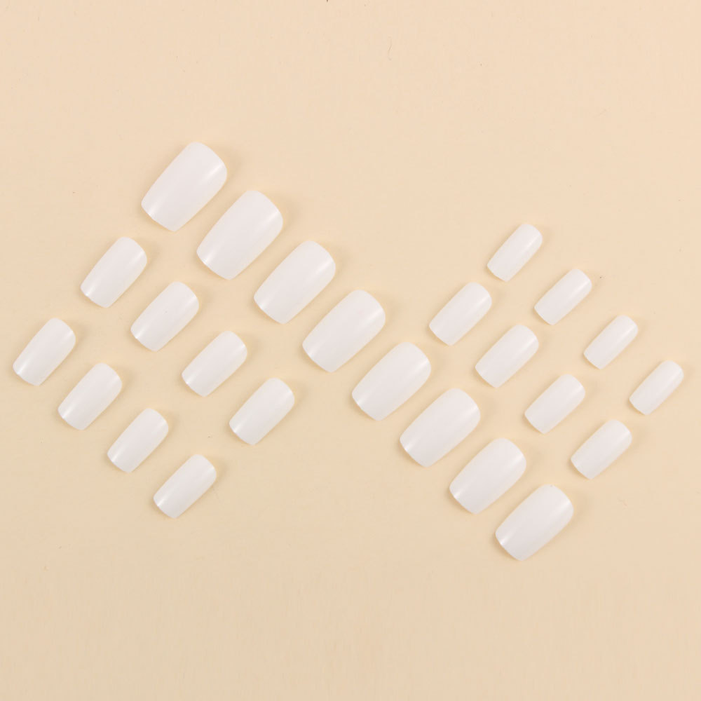 24PCS Short Square Fake Nails  - Nail Art Simple Elegant ulasan dan harga