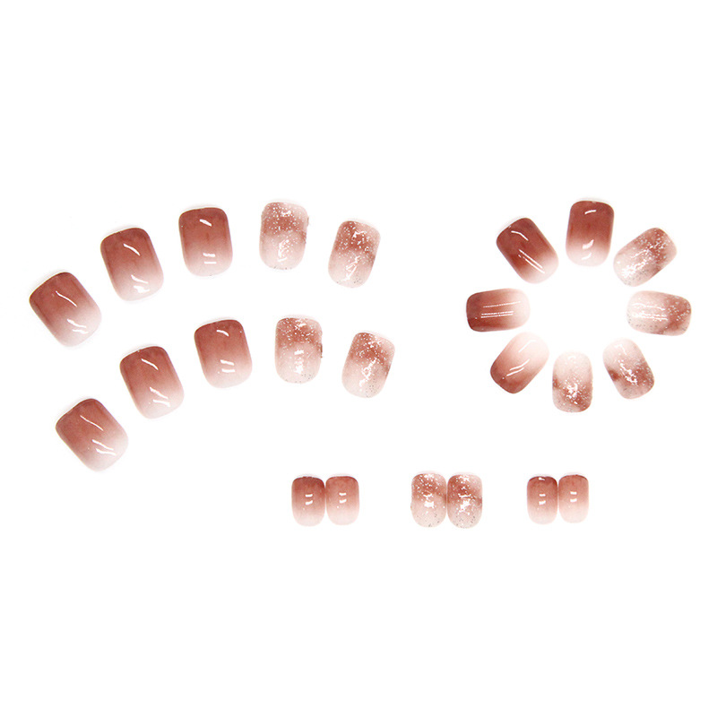 24pcs Bright Pink Gradient Col - Nail Art Wedding ulasan dan harga