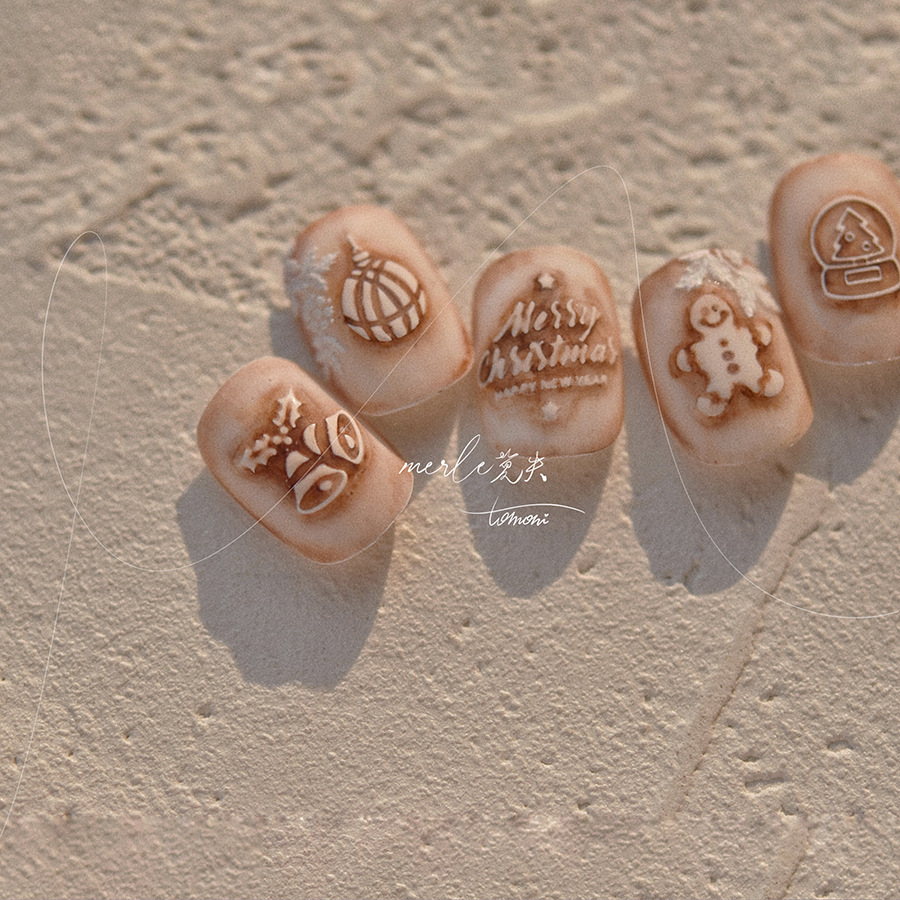 5D Relief Pure White Merry Chr - Nail Art Xmas Tree ulasan dan harga