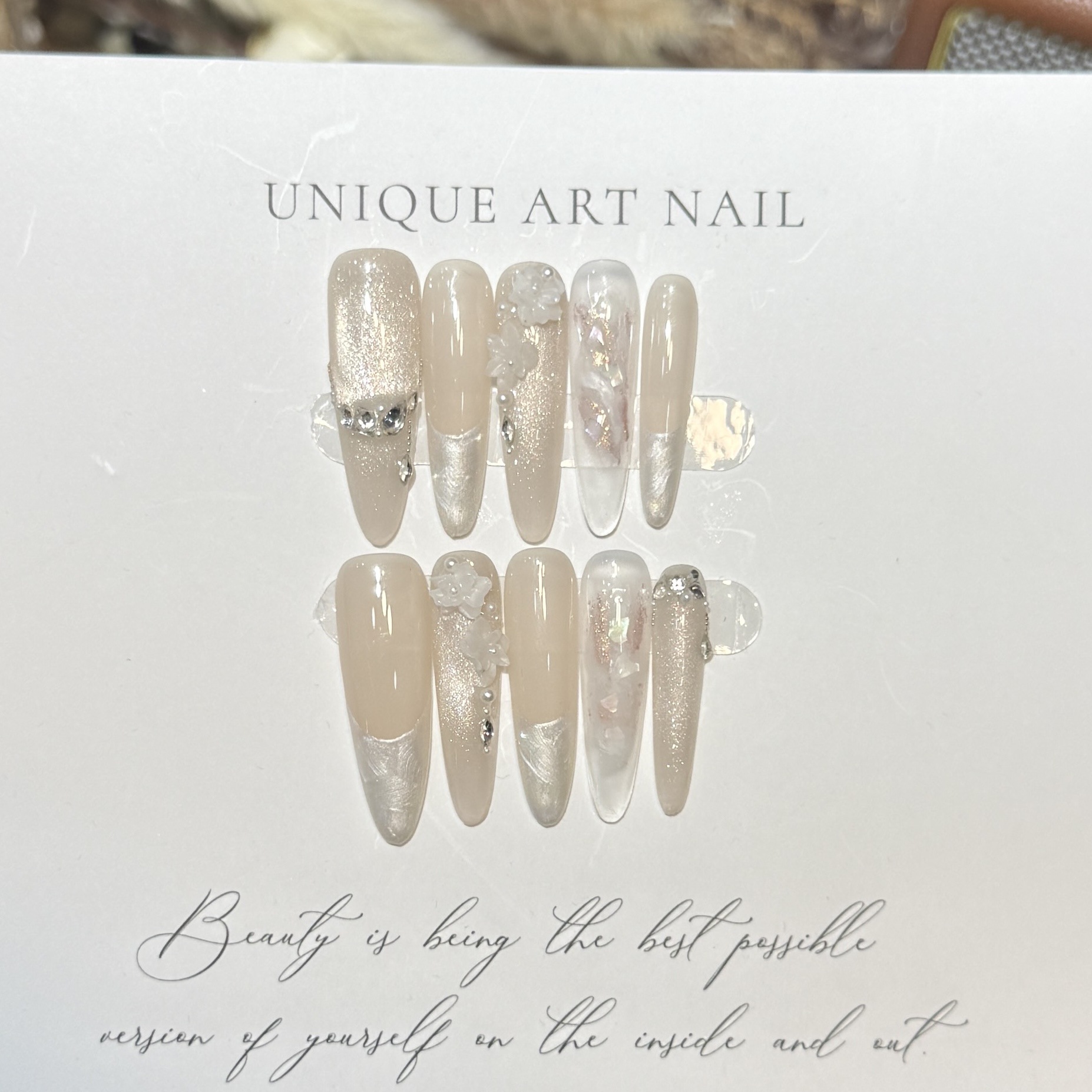 Press On Nails 10PCS Purple Fa - Nail Art Wedding ulasan dan harga