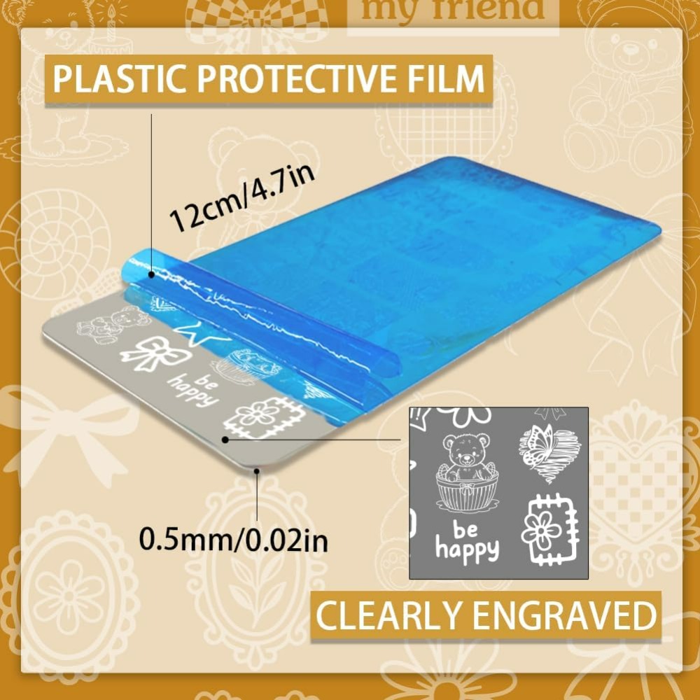 3pcs Cute Bear Nail Stamping P - Nail Stamping Plate ulasan dan harga