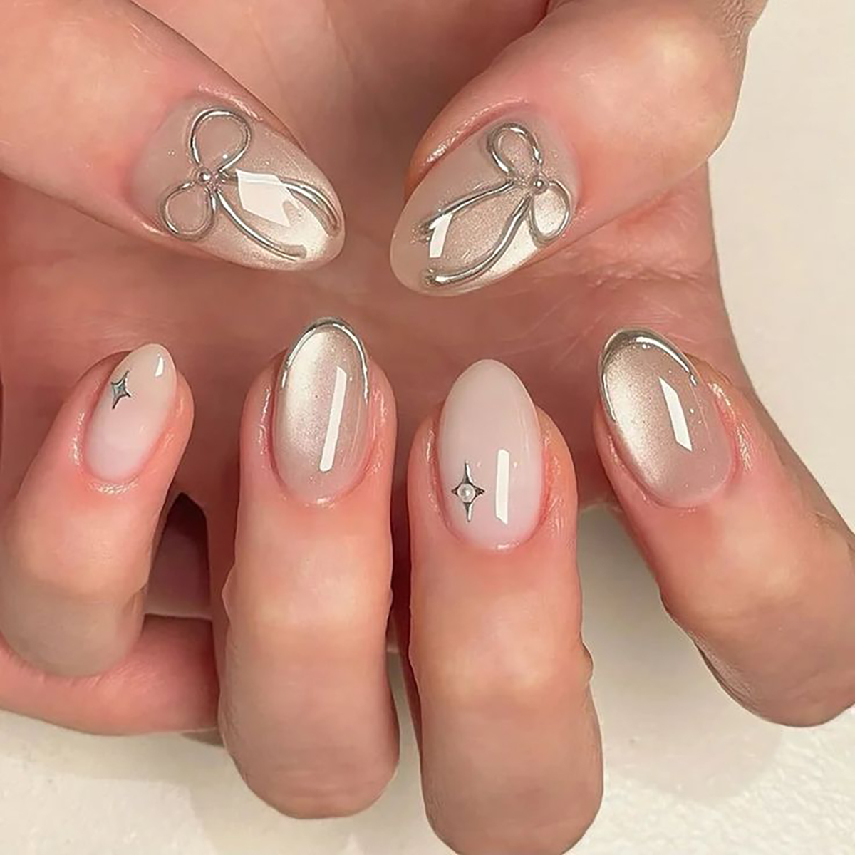 24pcs handmade short round pre - Nail Art Wedding ulasan dan harga