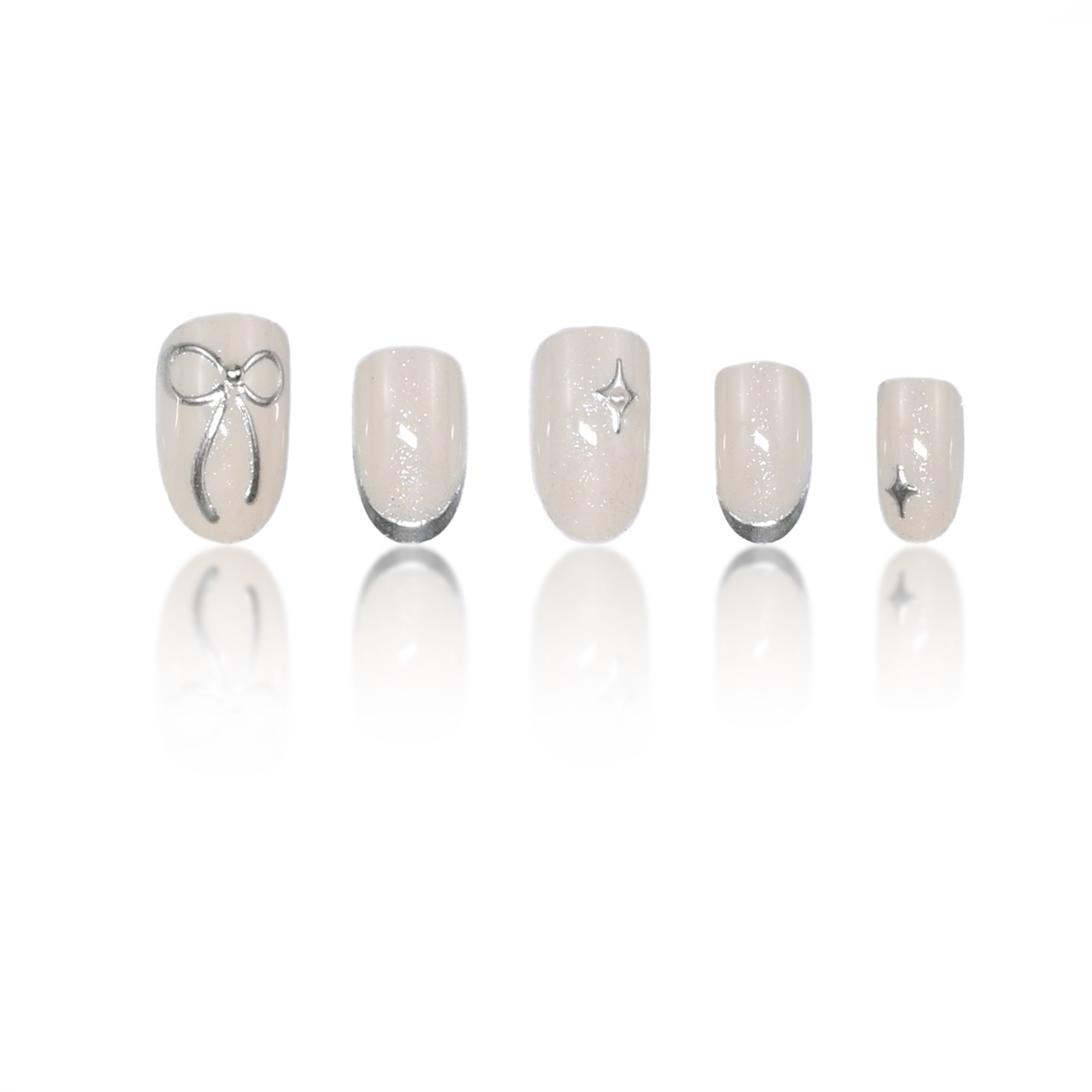 24pcs handmade short round pre - Nail Art Wedding ulasan dan harga