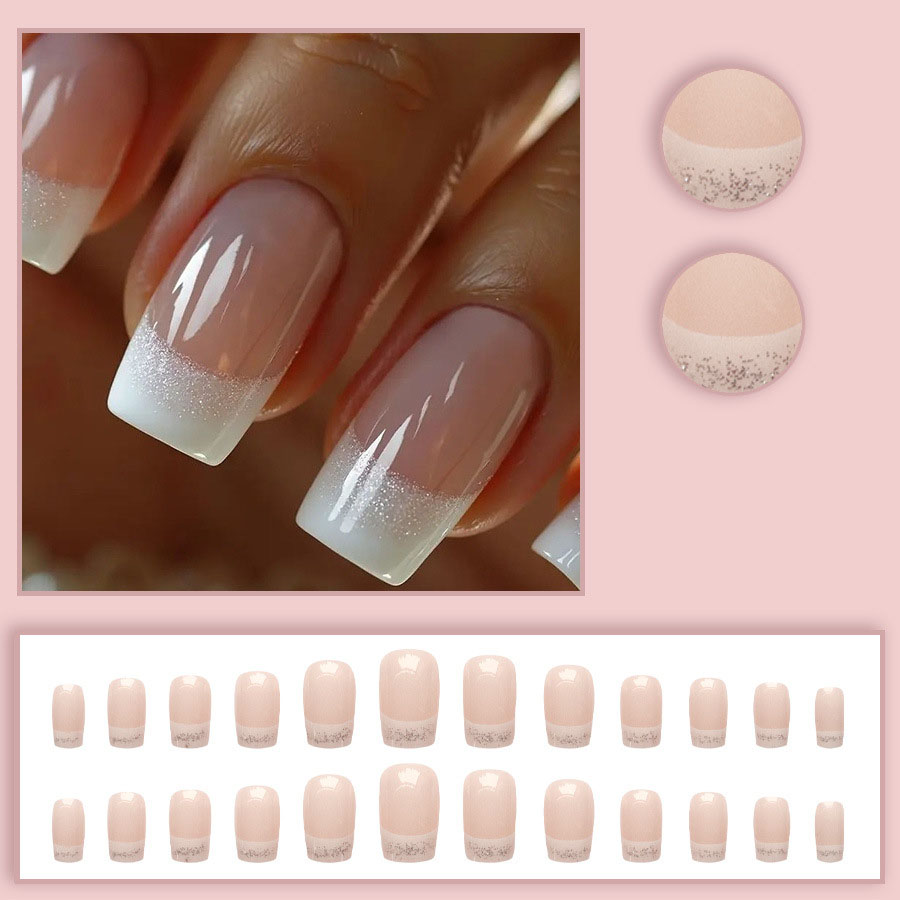 24pcs/set Medium Square fake n - Nail Art Gliter ulasan dan harga