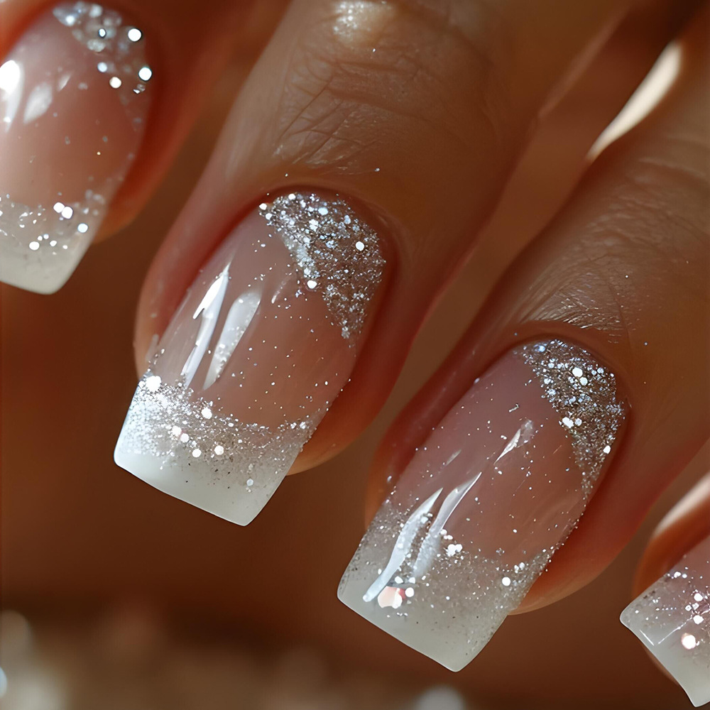 24pcs/set Medium Square fake n - Nail Art Gliter ulasan dan harga