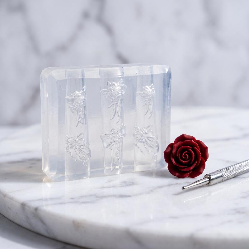 New3D Silicone Nail Mold Rose  - Nail Stamping Plate ulasan dan harga