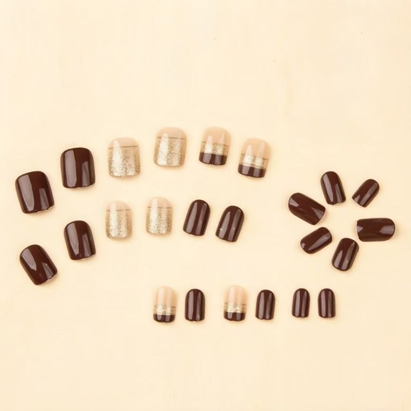 Short Square fake nails for wo - Nail Art Gliter ulasan dan harga