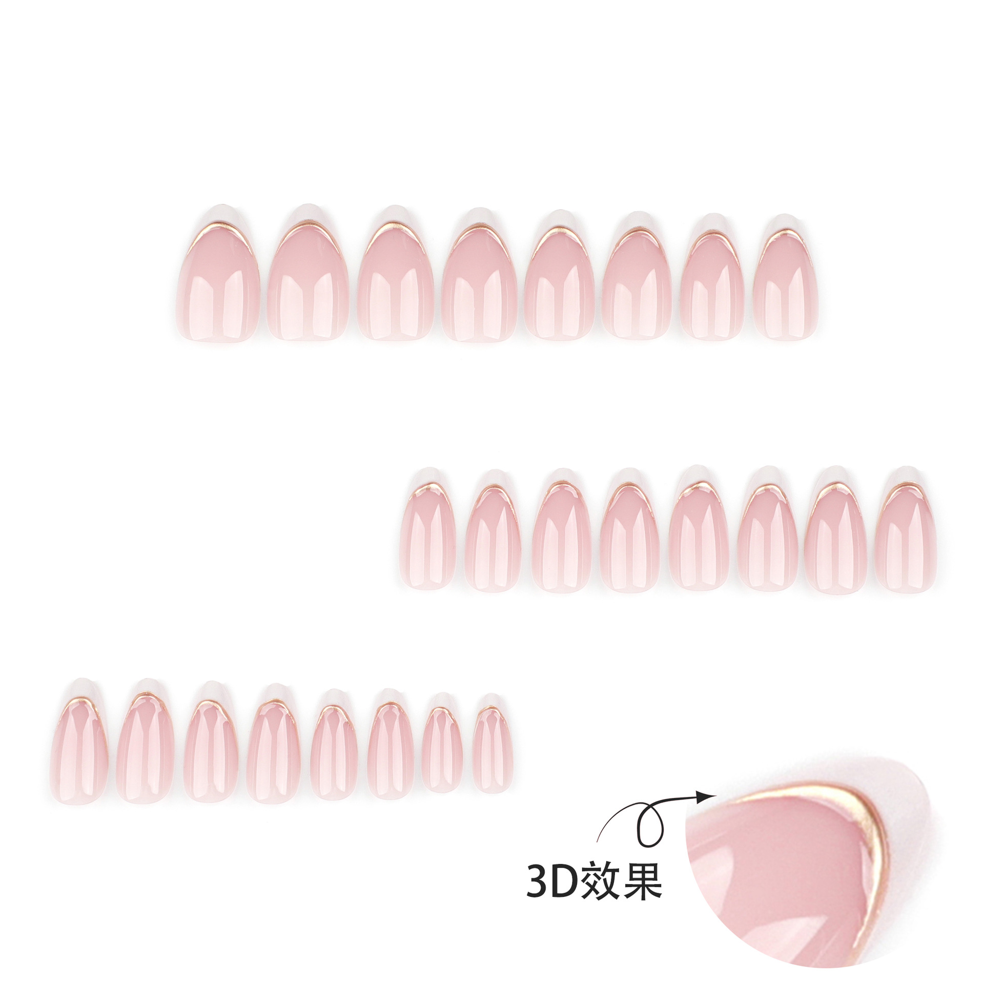 French Nude Pink White Edge Al - Nail Art Simple Elegant ulasan dan harga