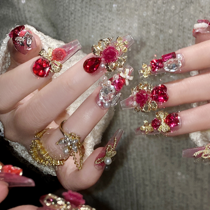 24pcs New Year Heavy Metal Pre - Nail Art Wedding ulasan dan harga