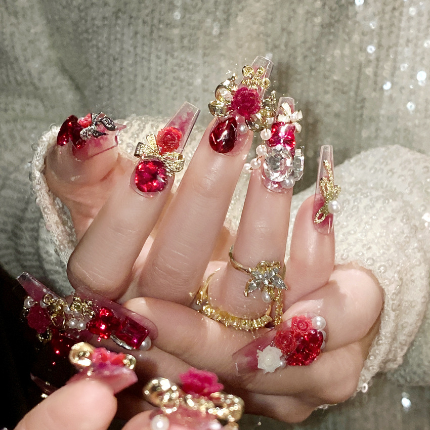 24pcs New Year Heavy Metal Pre - Nail Art Wedding ulasan dan harga