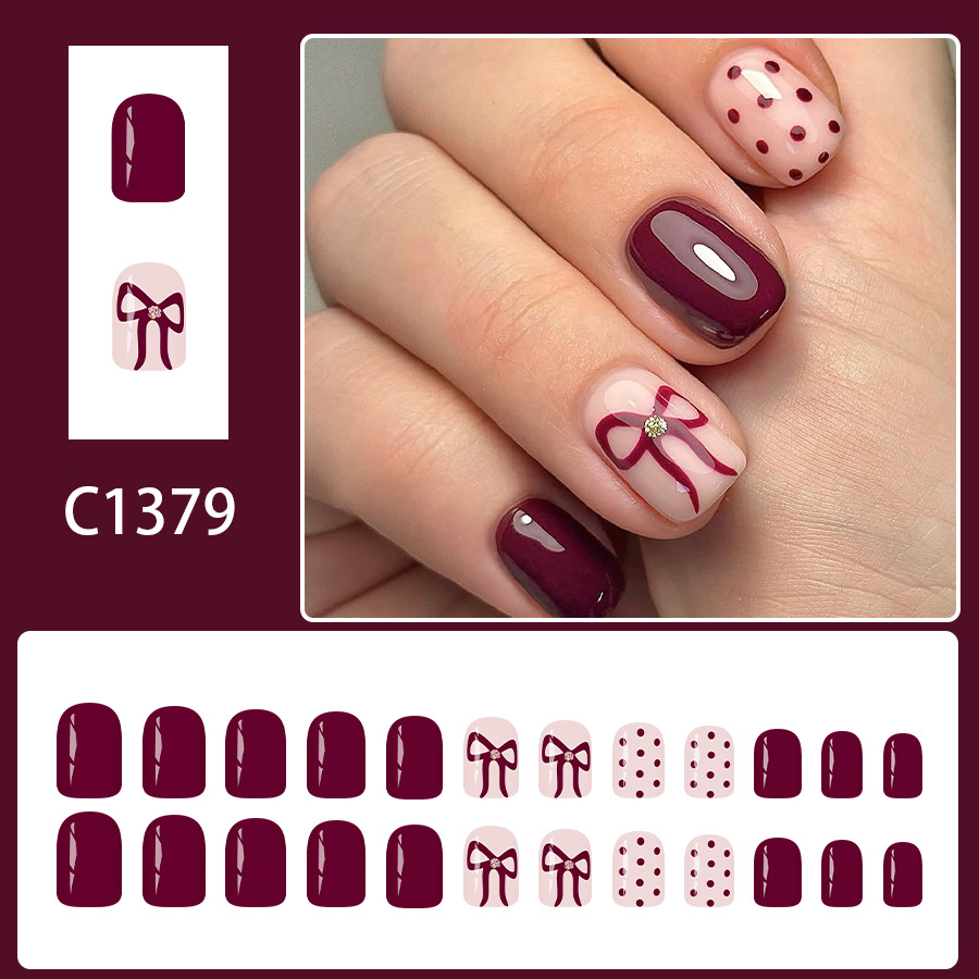Short Square Press On Nails Gl - Nail Art Gliter ulasan dan harga