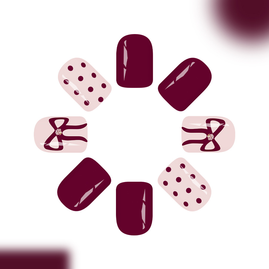 Short Square Press On Nails Gl - Nail Art Gliter ulasan dan harga