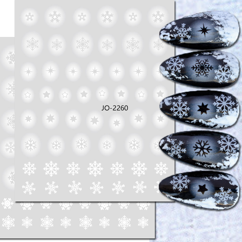 Nail Art 3d Decals White Hollo - Nail Art Xmas Tree ulasan dan harga