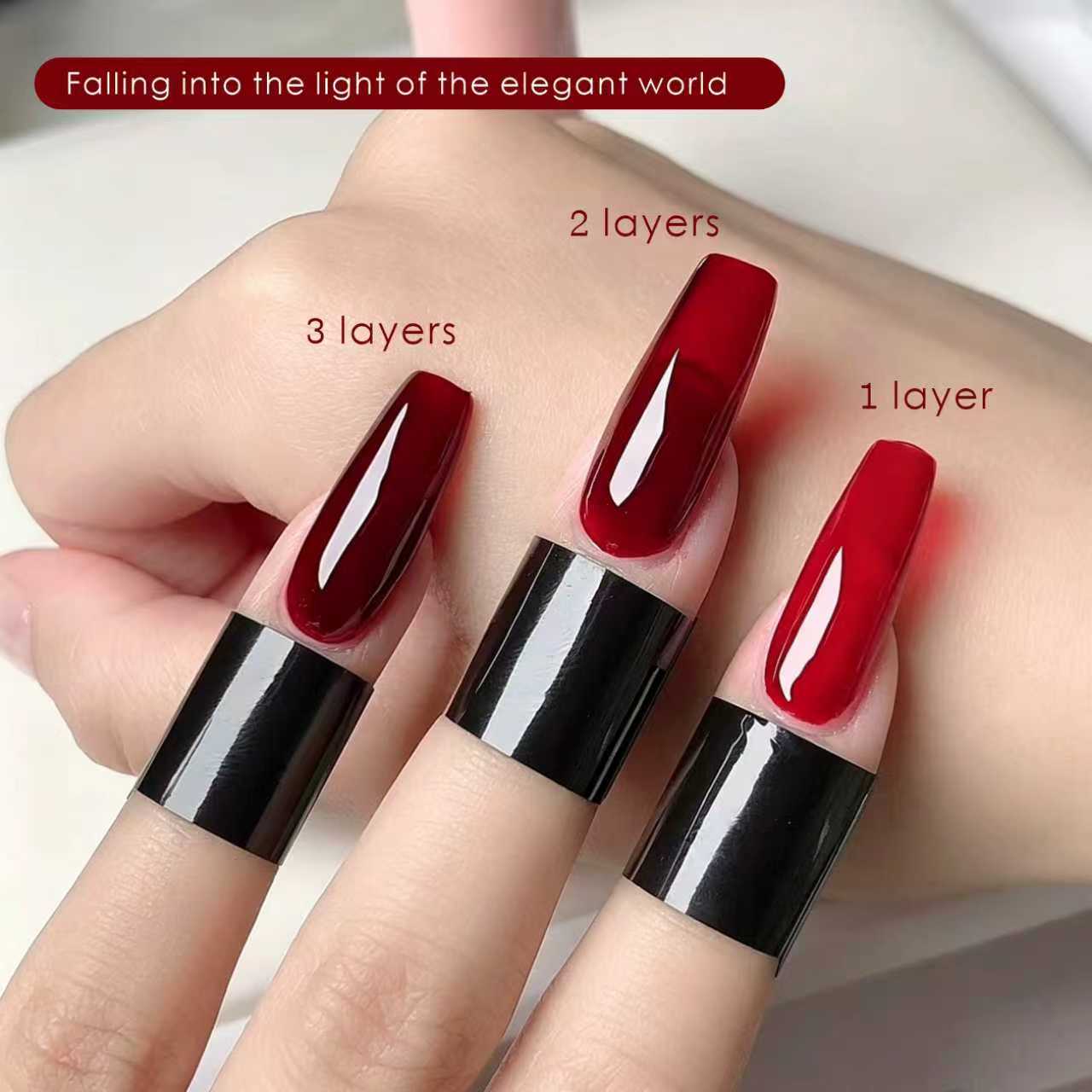 15ml Translucent Red Nail Poli - Nail Art Simple Elegant ulasan dan harga