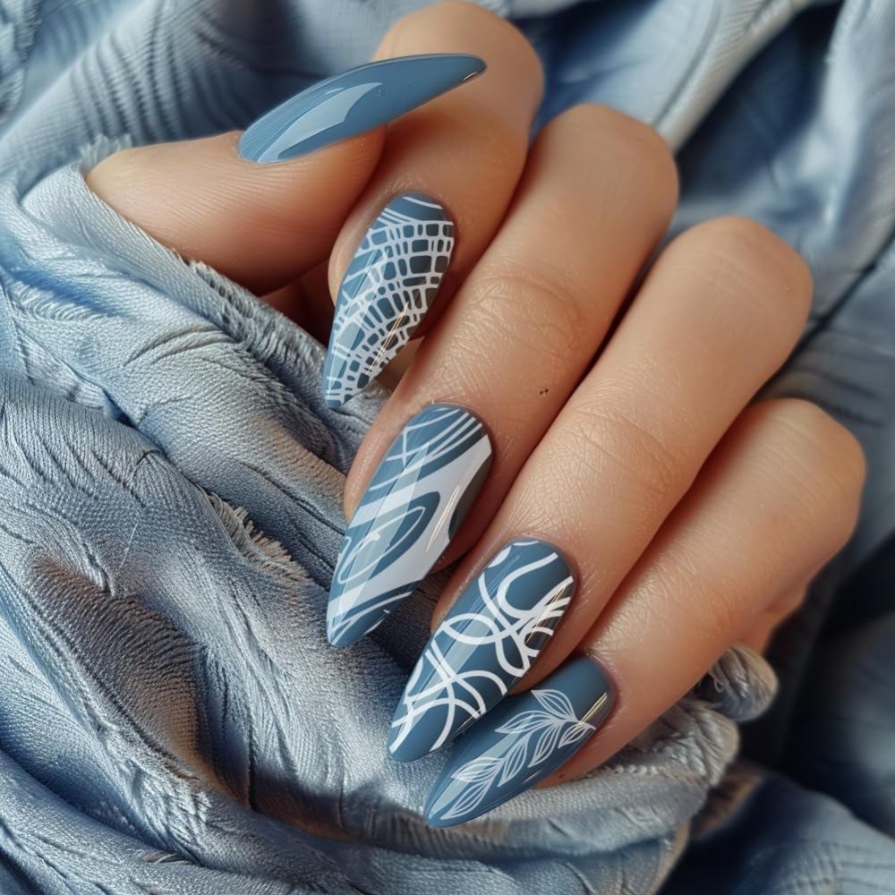 5pcs Line Texture Nail Art Tem - Nail Stamping Plate ulasan dan harga