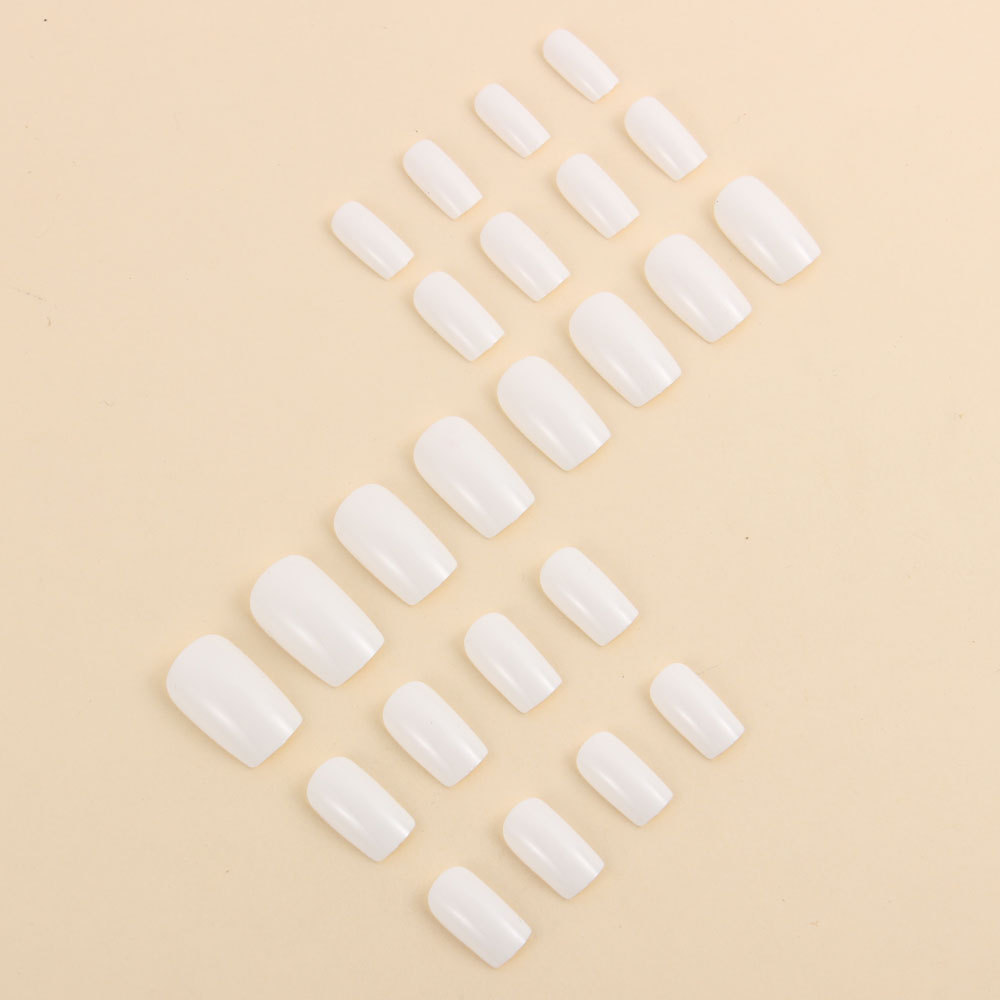 24PCS Simple White Press on Na - Nail Art Simple Elegant ulasan dan harga
