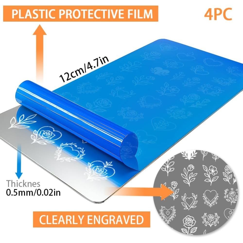 4pcs Heart Nail Stamping Plate - Nail Stamping Plate ulasan dan harga