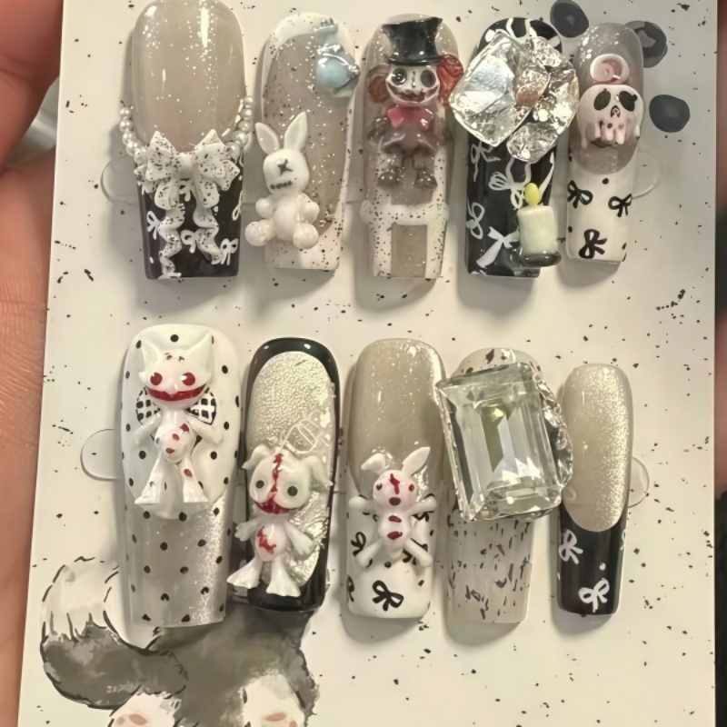 Dark Fantasy Halloween Nail Ar - Nail Art Gothic ulasan dan harga