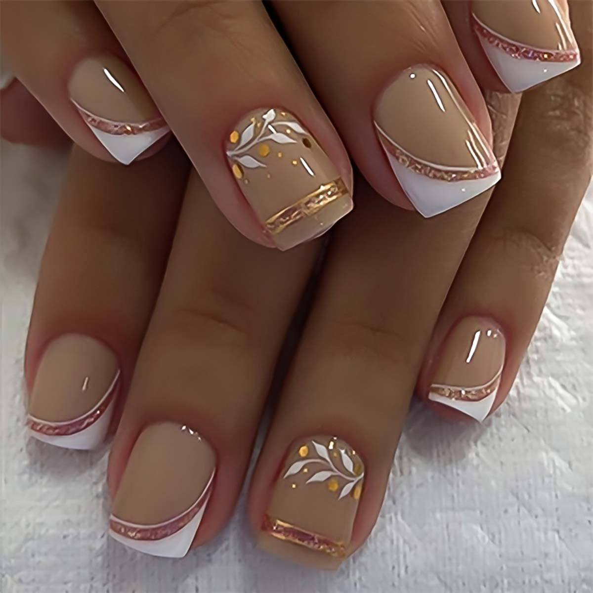 Short Medium fake nails for wo - Nail Art Gliter ulasan dan harga