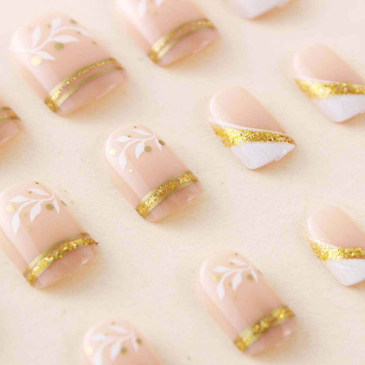 Short Medium fake nails for wo - Nail Art Gliter ulasan dan harga