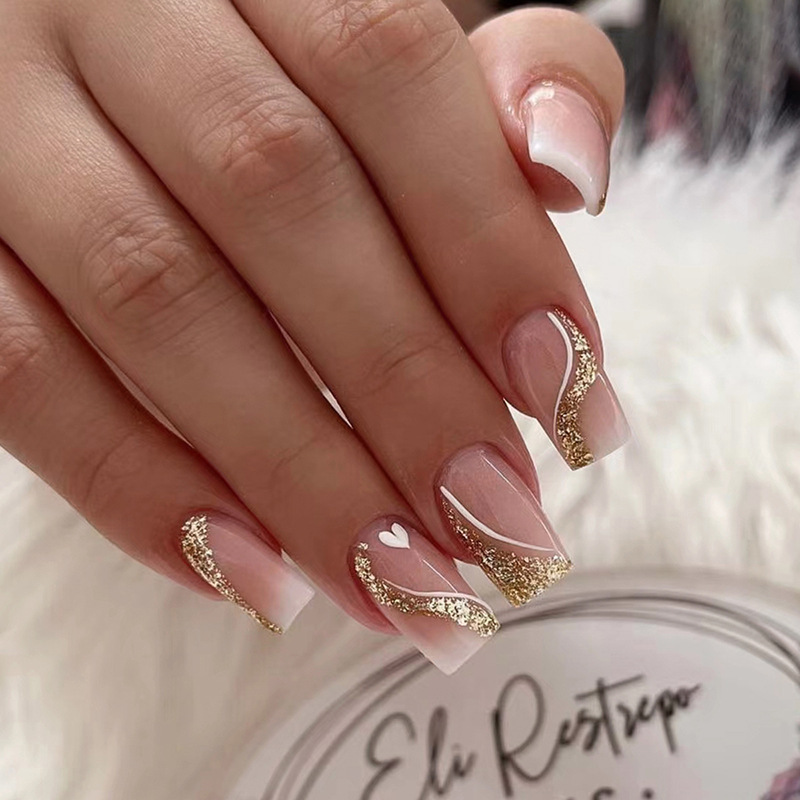 Short Medium fake nails for wo - Nail Art Gliter ulasan dan harga