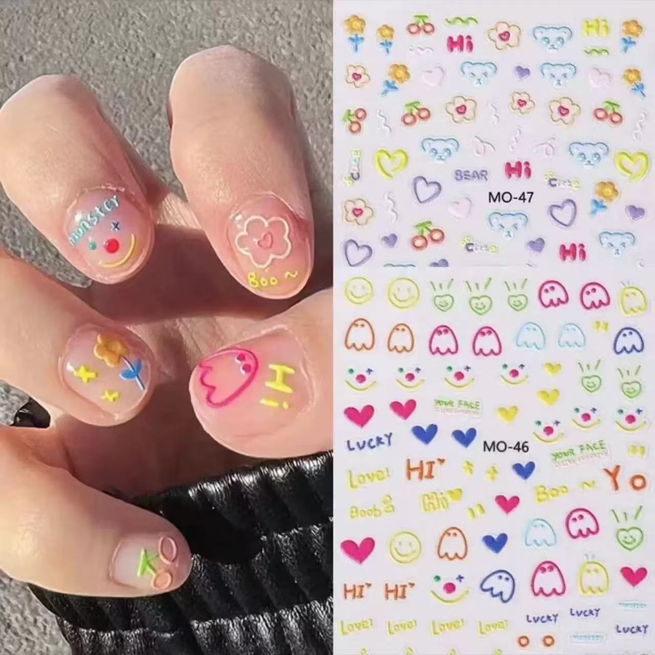 Viral Cartoon Animal Nail Art  - Nail Art Viral ulasan dan harga