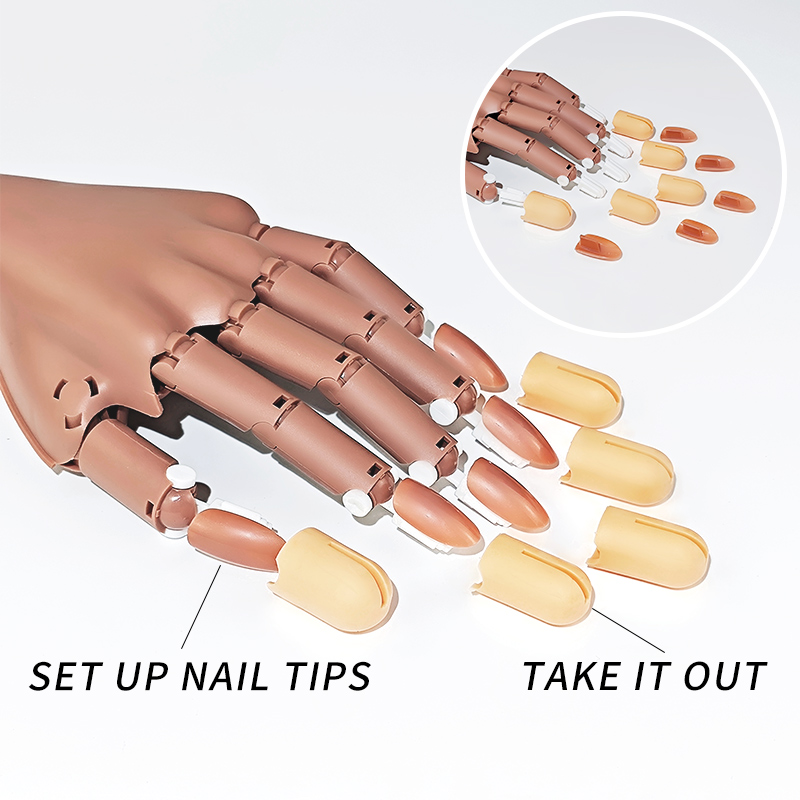 Nail Fake Practice Hand Movabl - Nail Art Viral ulasan dan harga